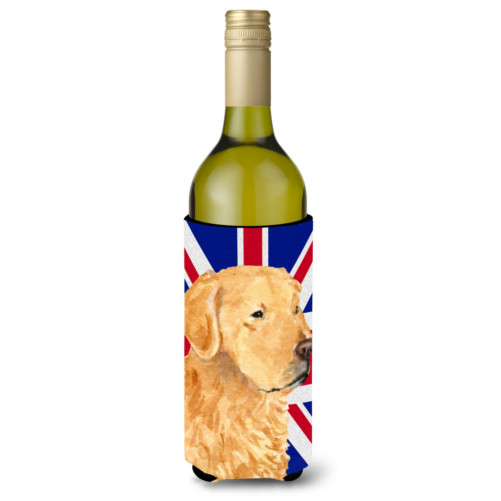 Isolatore Per Bottiglie Di Vino Con Bandiera Britannica E Bandiera Dell'unione Britannica, Modello Golden Retriever SS4918LITERK