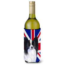 Papillon cu izolator pentru bauturi pentru sticla de vin, steagul britanic Union Jack englezesc Hugger SS4947LITERK