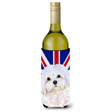 Malteza cu izolator pentru bauturi pentru sticla de vin, steagul britanic Union Jack englezesc Hugger SS4924LITERK