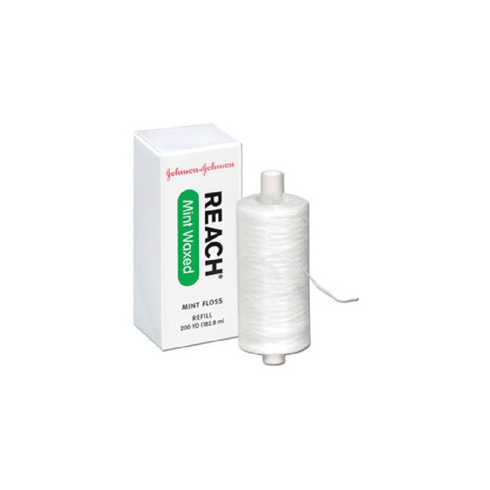 Alcanzar Johnson & Johnson 2733 Reach Mint Floss Waxed Refill Spool 200 Yd.