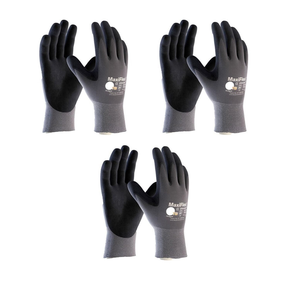 Gants De Travail Maxiflex 34-874 Ultimate Nitrile Grip, Taille M, Lot De 3-image