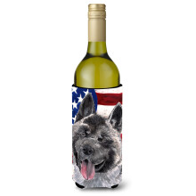 Izolator pentru bauturi pentru sticla de vin Akita USA, steagul american patriotic Hugger SC9487LITERK