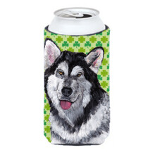 Alaskan Malamute Ziua Sf. Patrick Shamrock Tall Boy Izolator pentru bauturi Hugger SC9493TBC