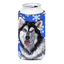 Alaskan Malamute Winter Fulgi de zapada Vacan?a Tall Boy Izolator pentru bauturi Hugger SC9491TBC
