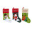 Linen Santa Embroidered Christmas Socks 1