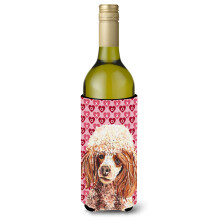 Hugger SC9699LITERK pentru sticla de vin inimioare ?i dragoste de pudel miniatura ro?ie
