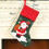 Linen Santa Embroidered Christmas Socks 2