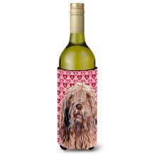 Izolator pentru bauturi pentru sticla de vin Otterhound Hearts and Love Hugger SC9709LITERK