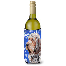 Otterhound Winter Fulgi de zapada Sticla de vin Izolator pentru bauturi Hugger SC9780LITERK
