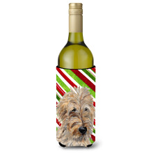 Golden Doodle 2 Candy Tret de Craciun Sticla de vin Izolator pentru bauturi Hugger SC9811LITERK