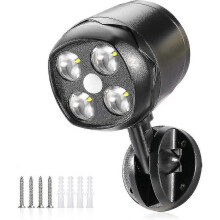 Outdoor Light with Motion Sensor, Ip65 Waterproof Led Spotlight Battery Powered 600lm, Motion Sensor with Flexible Battery Compatible with Garden, Dri