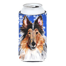 Collie Winter Snowflakes Tall Boy Izolator pentru bauturi Hugger SC9766TBC