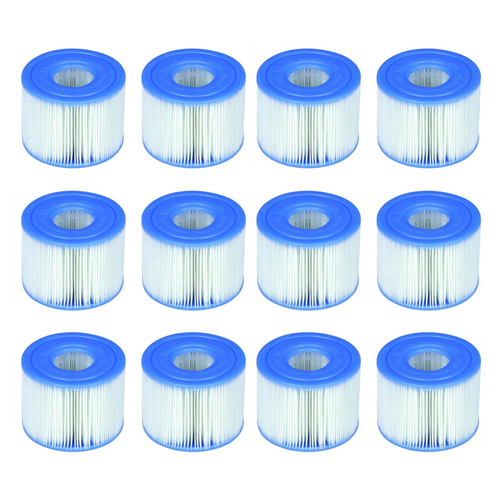 Intex 6 x 29001E B00PUZW3N2 Purespa Type S1 Easy Set Pool Cartridges 12 Filters | 2  1 Pack Blue