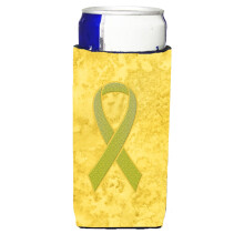 Yellow Ribbon for Sarcoma Bone or Bladder Cancer Awareness Ultra Beverage Insulators for slim cans AN1203MUK