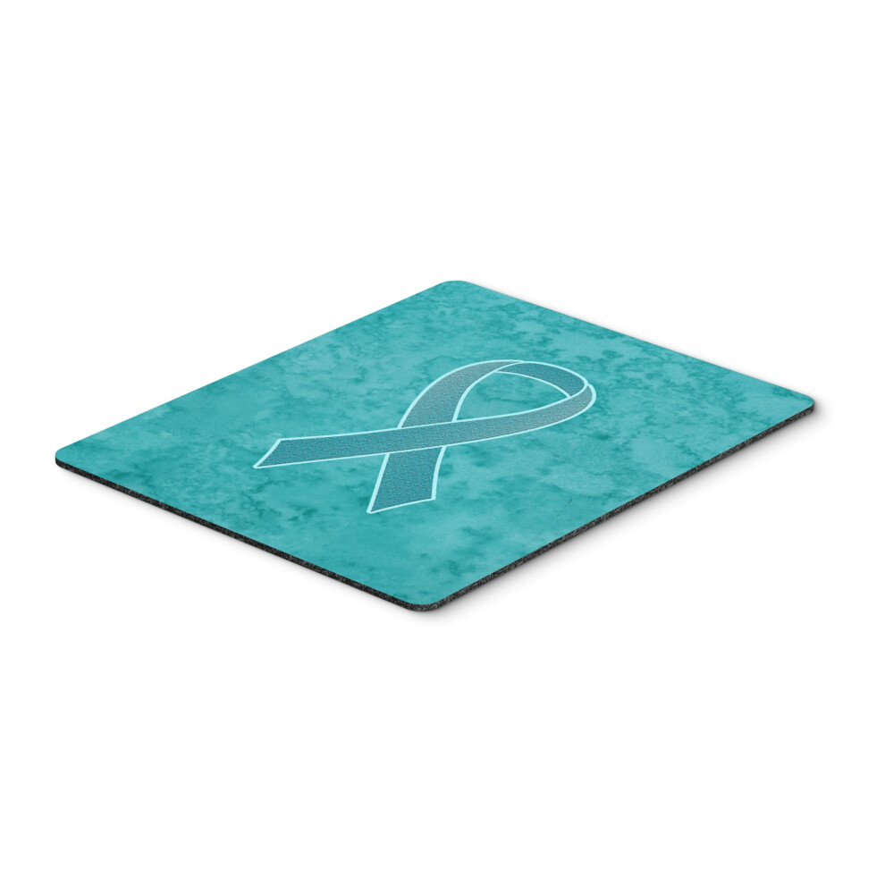 Caroline's Treasures Teal Ribbon For Ovarian Cancer Awareness Mouse Pad/Hot Pad/Trivet An1201mp 615872853694