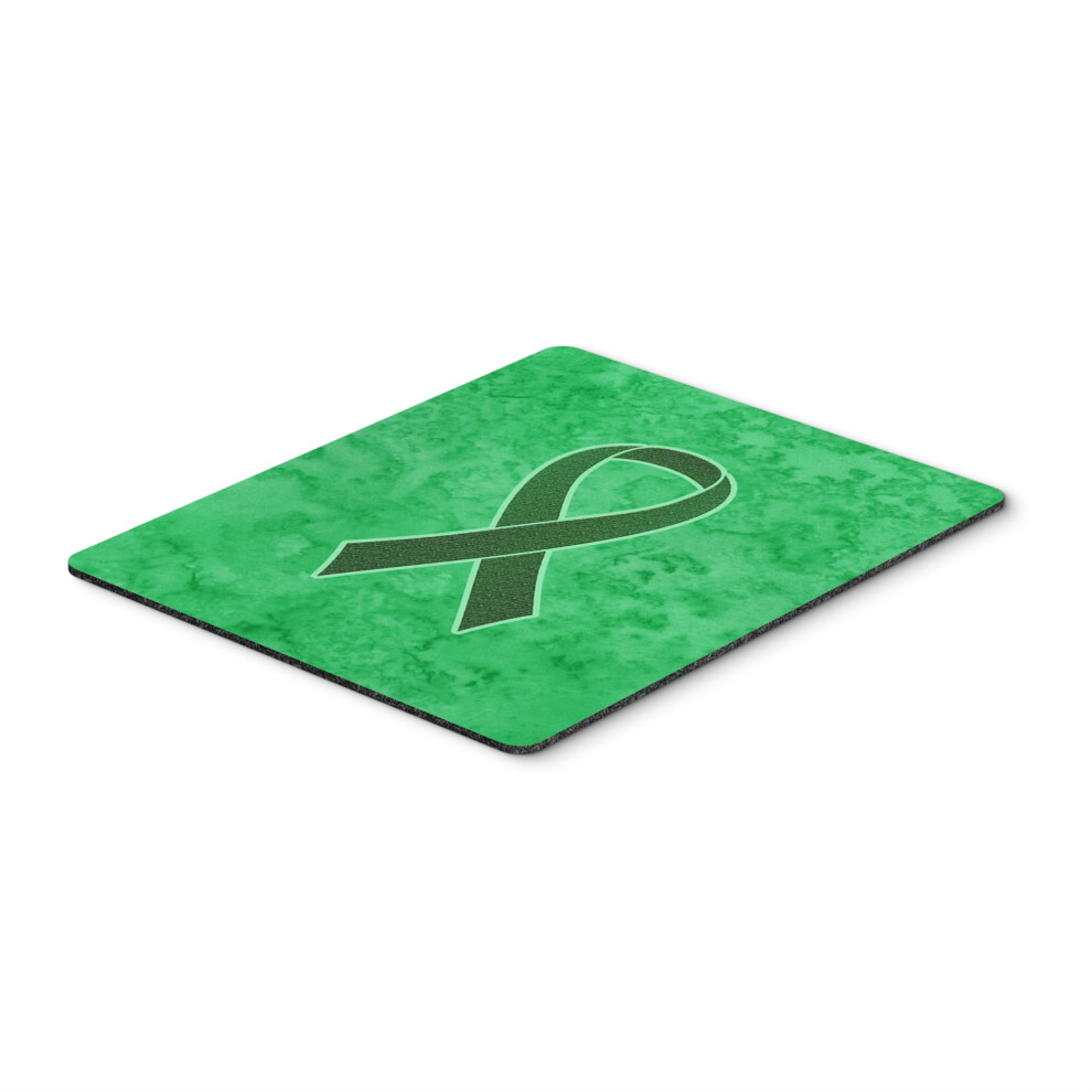 Caroline's Treasures Emerald Ribbon For Liver Cancer Awareness Mouse Pad/Hot Pad/Trivet An1221mp Green 615872853892
