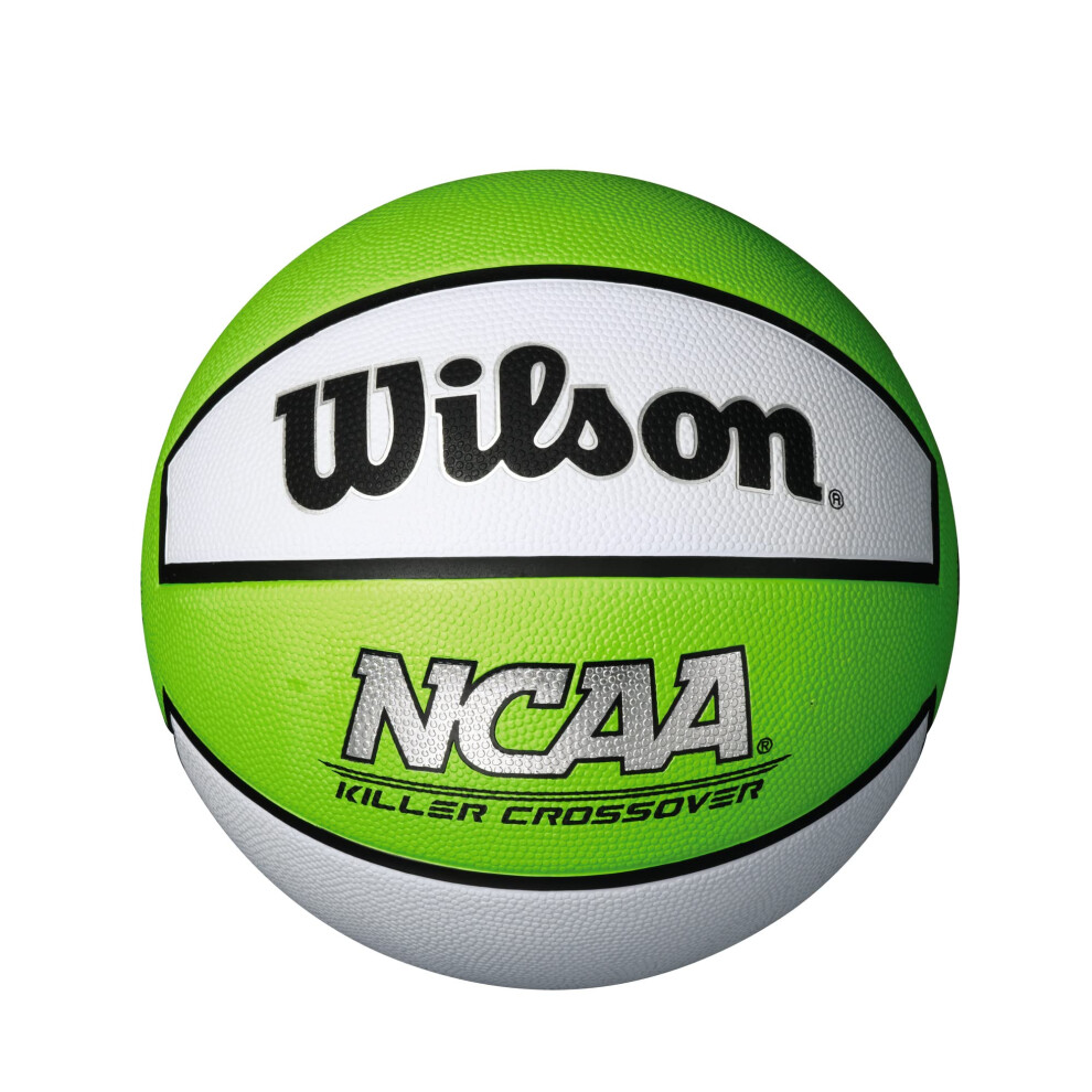 WILSON NCAA Killer Crossover Outdoor Basketball - Size 5 - 27.5 Lime/White