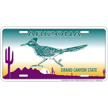 Signes 4 Plaque d'immatriculation de parodie amusante | AZ - Road Runner | 12 x 6 plaque d'immatriculation decorative | Assiette de decoration po