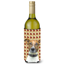 Fall Leaves Jack Russell Terrier Sticla de vin Izolator pentru bauturi Hugger KJ1204LITERK