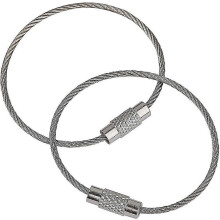 20 Pcs Wire Keychain Cable 11cm Stainless Steel Keychain Buckle for Outdoor