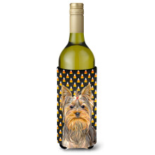 Candy Corn Halloween Yorkie / Yorkshire Terrier Sticla de vin Izolator pentru bauturi Hugger KJ1212LITERK
