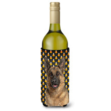 Candy Corn Halloween Ciobanesc German Sticla de vin Izolator pentru bauturi Hugger KJ1215LITERK