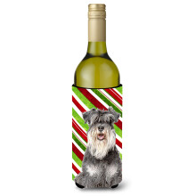 Trestie de bomboane Sarbatori Craciun Schnauzer Sticla de vin Izolator pentru bauturi Hugger KJ1171LITERK