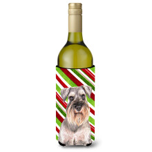 Trestie de bomboane Sarbatori Craciun Schnauzer Sticla de vin Izolator pentru bauturi Hugger KJ1172LITERK