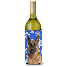 Iarna Fulgi de zapada Sarbatori Ciobanesc german Sticla de vin Izolator pentru bauturi Hugger KJ1180LITERK