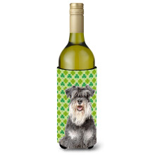 Ziua Sf. Patrick Shamrock Schnauzer Sticla de vin Izolator pentru bauturi Hugger KJ1199LITERK