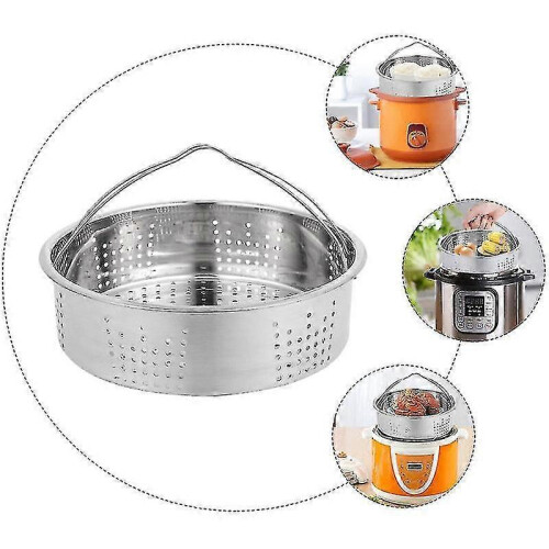 1 Pc Stainless Steel Food Steamer Multi-function Steaming Plate Cookware with Handle 2