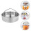 1 Pc Stainless Steel Food Steamer Multi-function Steaming Plate Cookware with Handle 2