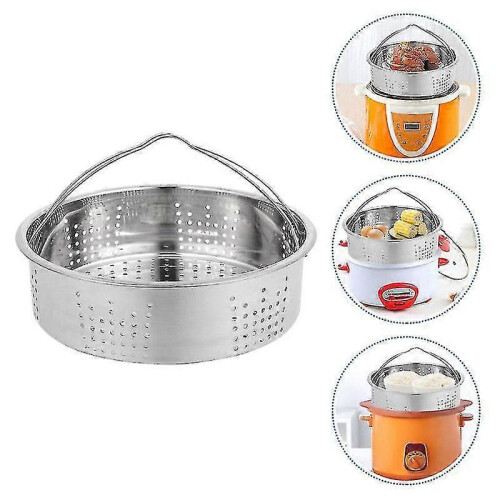 1 Pc Stainless Steel Food Steamer Multi-function Steaming Plate Cookware with Handle 1