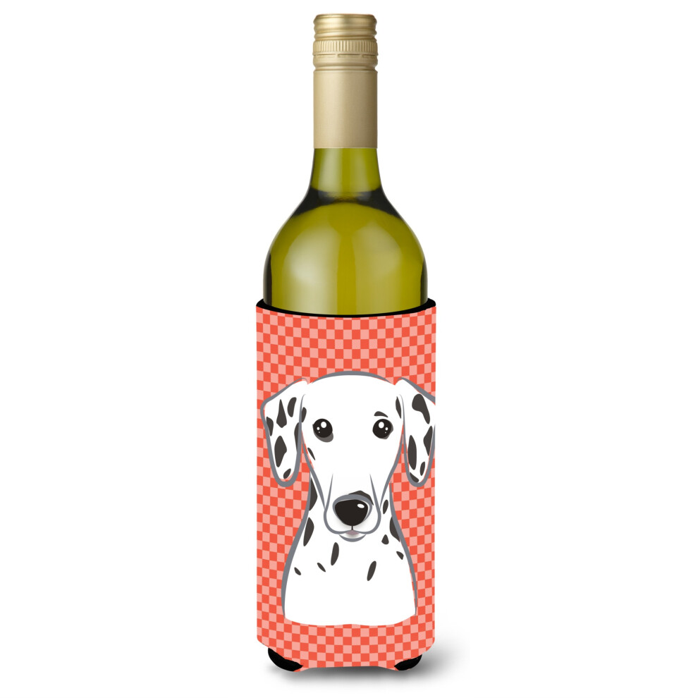 Aislante Para Botella De Vino Con Dise O De D Lmata A Cuadros Rojos BB1131LITERK-image
