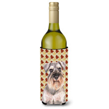 Fall Leaves Schnauzer Sticla de vin Izolator pentru bauturi Hugger KJ1207LITERK