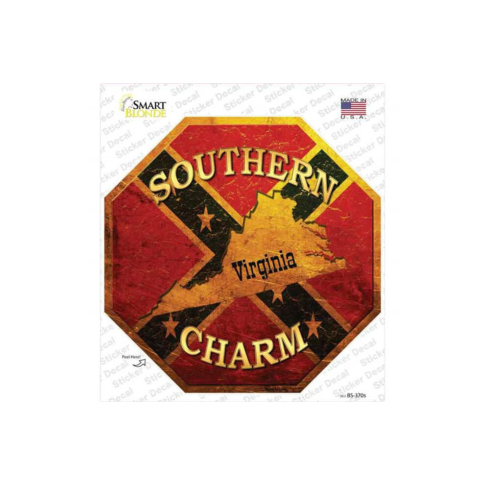 Smart Blonde Bs-370S-M Southern Charm Virginia Novelty Octagon Sticker Decal - Medium 727897989538