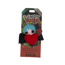 Watchover Voodoo 3-Inch Raven sleutelhanger - handgemaakt cadeau om overal geluk en positiviteit te brengen
