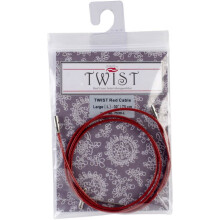 chiaogoo 50-Inch Twist Lace Interchangeable cables Large Red (7550-L)
