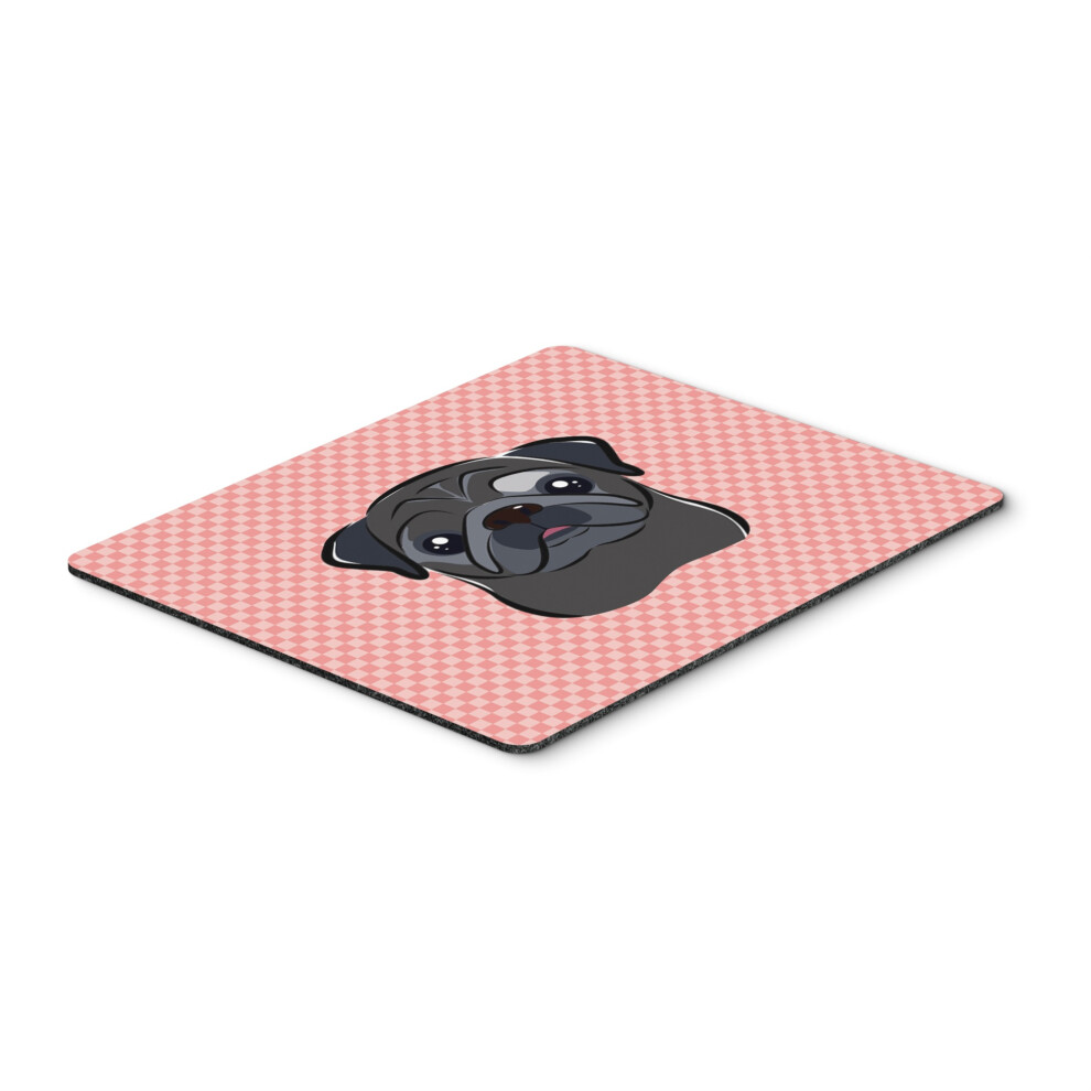 Caroline's Treasures Checkerboard Pug Mouse Pad/Hot Pad/Trivet Bb1263mp Pink/Black 615872914029