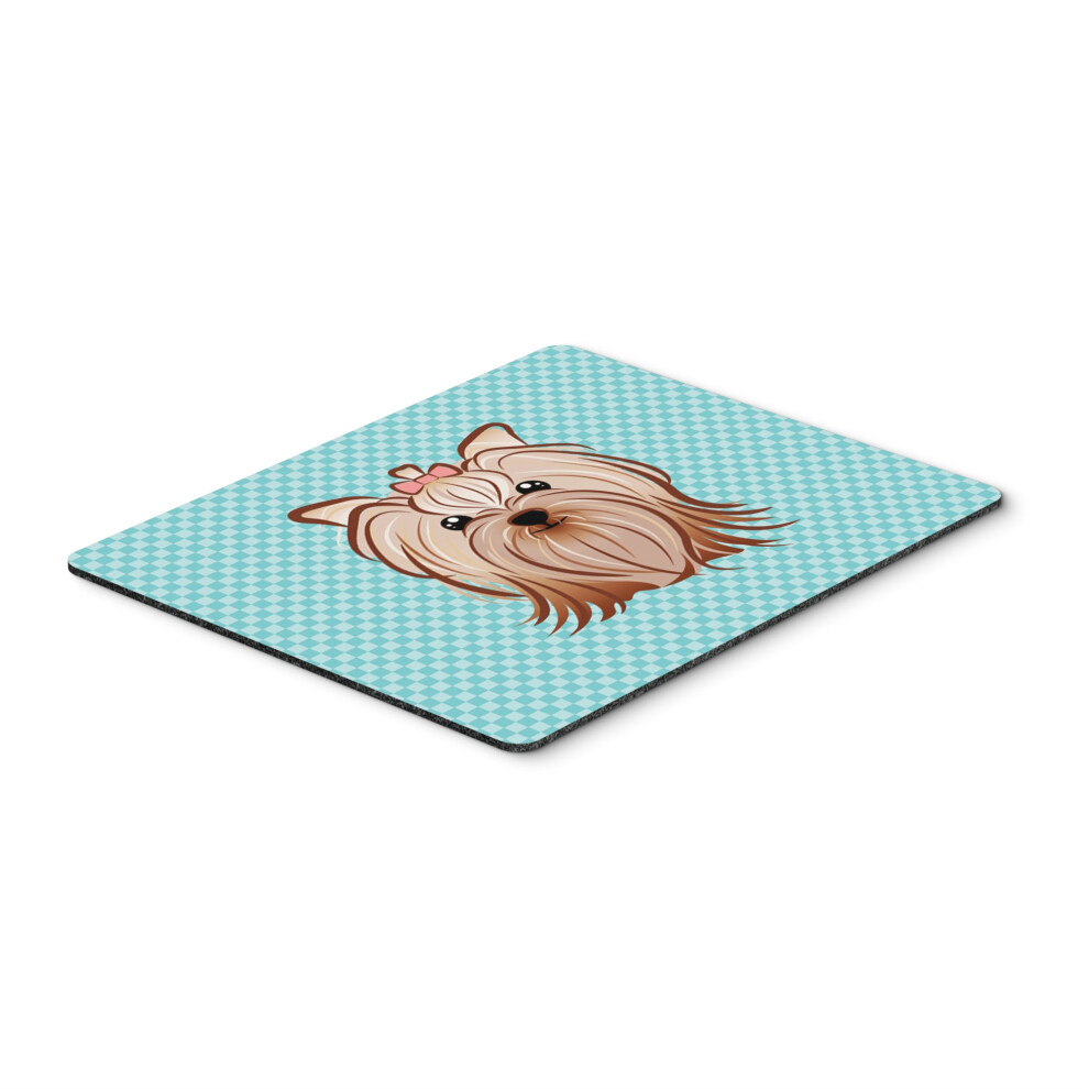 Caroline's Treasures Checkerboard Yorkie Yorkishire Terrier Mouse Pad/Hot Pad/Trivet Bb1142mp Blue 615872912810