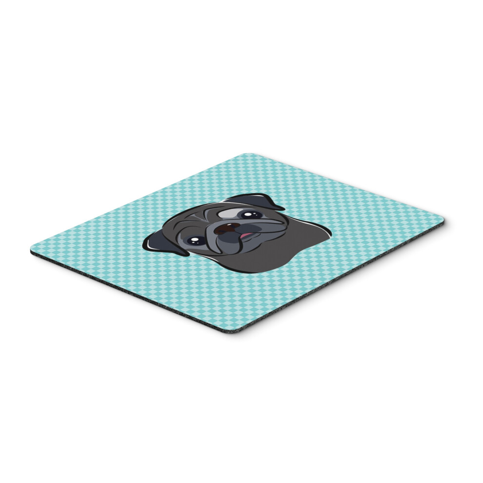 Caroline's Treasures Checkerboard Pug Mouse Pad/Hot Pad/Trivet Bb1201mp Blue/Black 615872913404