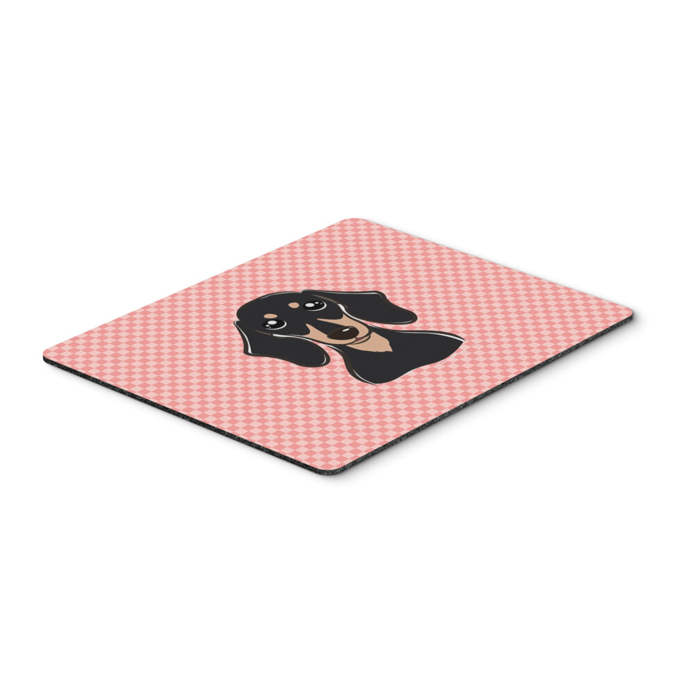 Caroline's Treasures Checkerboard Smooth & Tan Dachshund Mouse Pad/Hot Pad/Trivet Bb1215mp Pink/Black 615872913541