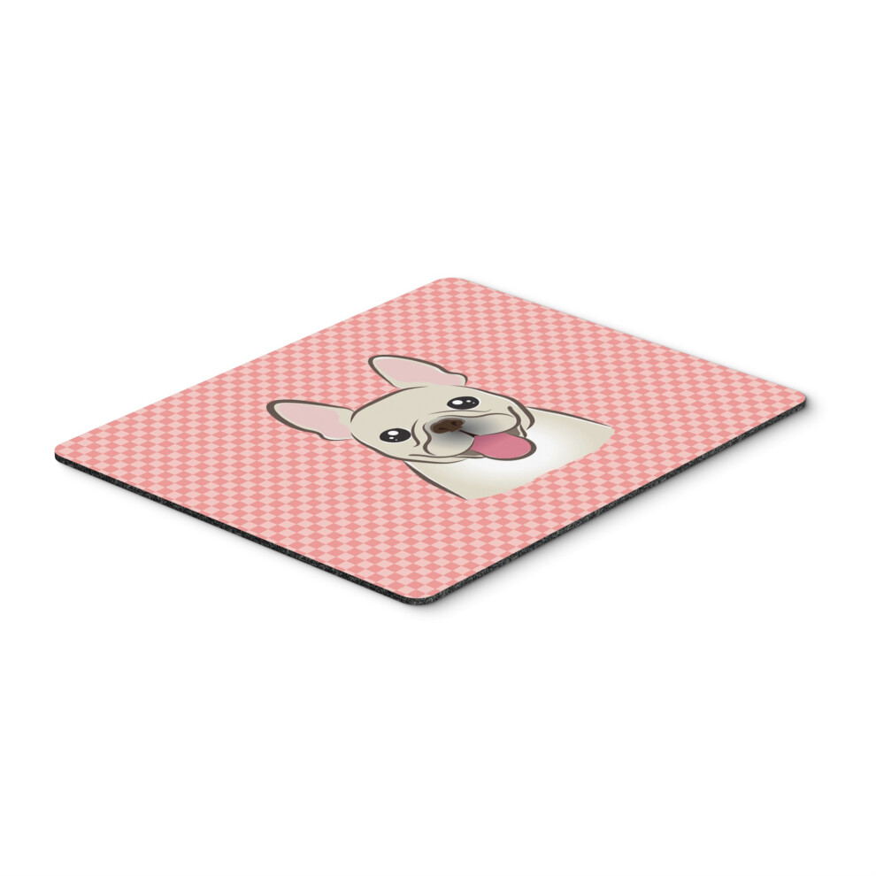 Caroline's Treasures Checkerboard French Bulldog Mouse Pad/Hot Pad/Trivet Bb1238mp Pink 615872913770