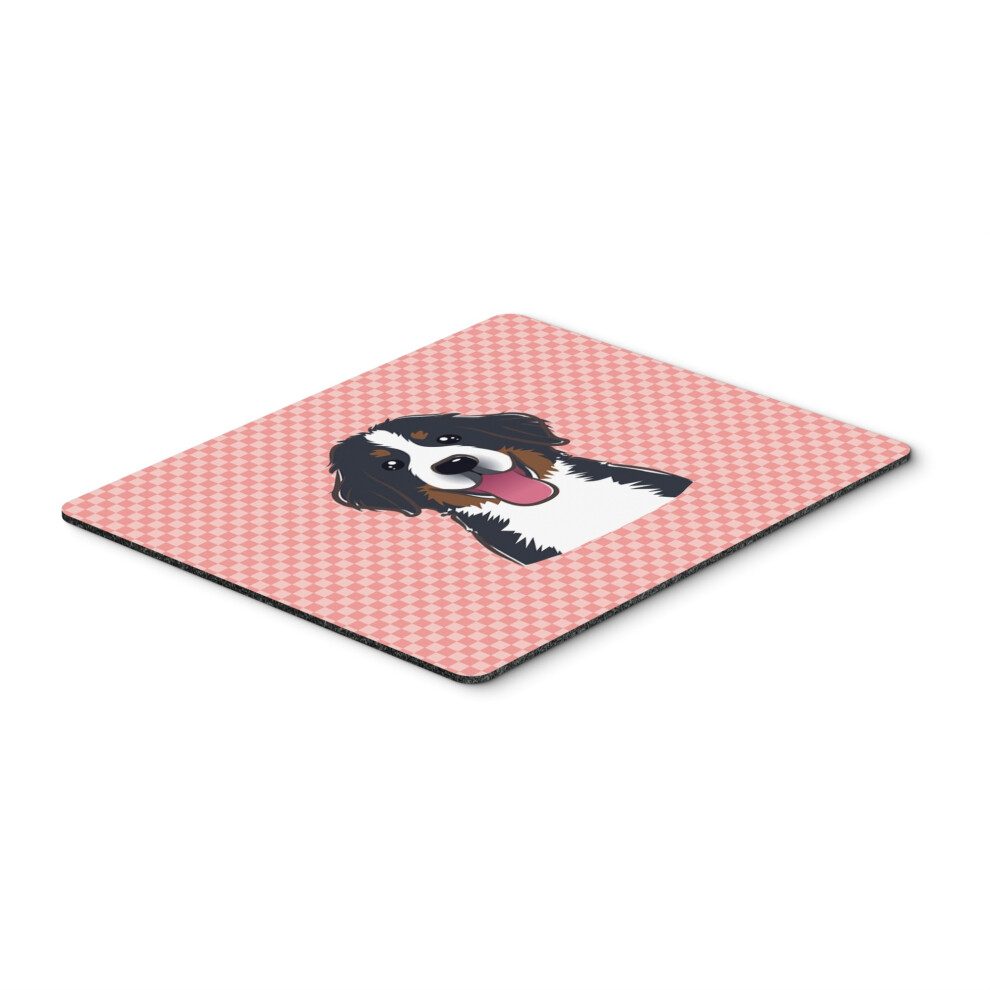 Caroline's Treasures Checkerboard Bernese Mountain Dog Mouse Pad/Hot Pad/Trivet Bb1237mp Pink 615872913763