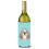Checkerboard Blue Cocker Spaniel Wine Bottle Beverage Insulator Hugger BB1154LITERK 1