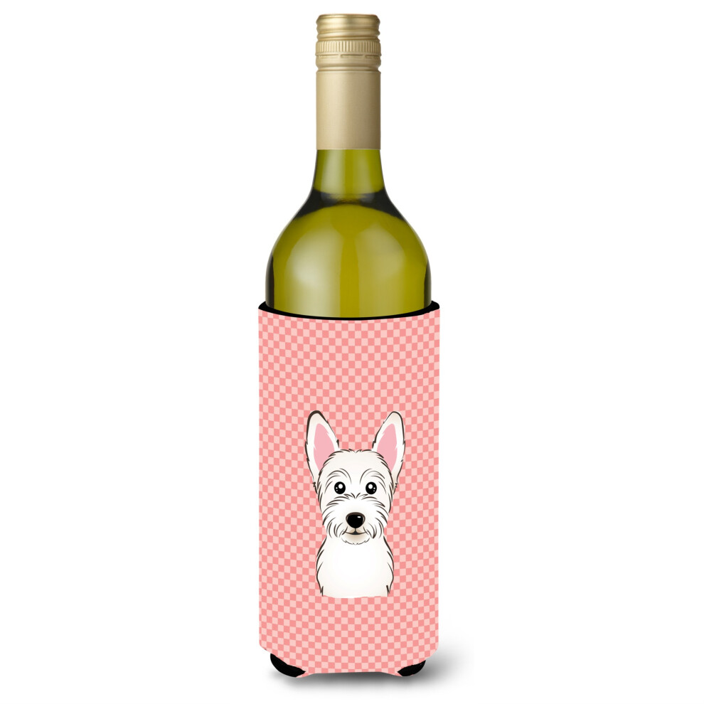 Isolateur Pour Bouteille De Vin Westie Rose Damier BB1226LITERK-image