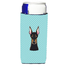 Chequeboard Blue Doberman Ultra -juomaeristeet ohuille tölkeille BB1183MUK