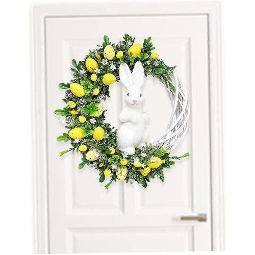 Easter Door Decoration Easter Wreath Bunny Yellow 2