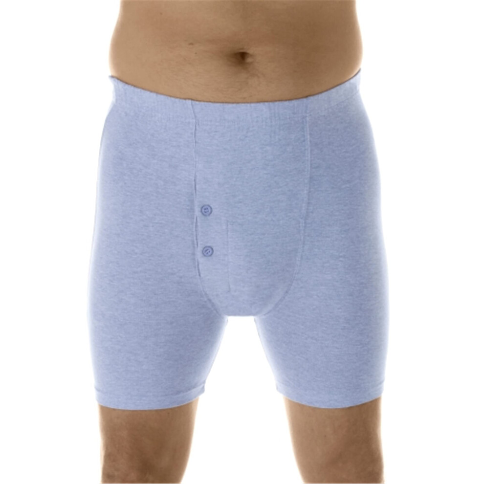 Wearever 3-Pack Men's Gray Regular Absorbency Washable Reusable Incontinence Boxer Briefs 3XL Waist 46-48