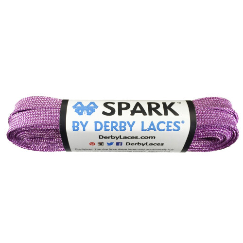Cadarços Derby Lilás Roxo Spark para Calçados, Patins, Botas, Roller Derby e Hóquei (120 Polegadas / 305 cm)